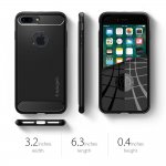 Spigen Rugged Armor Case - термополиуретанов кейс с най-висока степен на защита за iPhone 8 Plus, iPhone 7 Plus (черен) 2