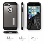 Spigen Tough Armor Case - хибриден кейс с най-висока степен на защита за iPhone 8 Plus, iPhone 7 Plus (тъмносив) 4