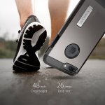 Spigen Tough Armor Case - хибриден кейс с най-висока степен на защита за iPhone 8 Plus, iPhone 7 Plus (тъмносив) 11