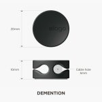 Elago Cable Management Button - 7 броя стилни органайзери за кабели (черен) 7