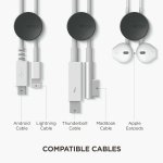 Elago Cable Management Button - 7 броя стилни органайзери за кабели (черен) 8