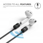 Elago AirPods Strap - тънко силиконово въженце за безжични слушалки Apple AirPods (черен) 2