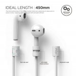 Elago AirPods Strap - тънко силиконово въженце за безжични слушалки Apple AirPods (бял) 4