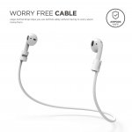 Elago AirPods Strap - тънко силиконово въженце за безжични слушалки Apple AirPods (бял) 1