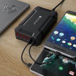 Satechi 60W 6-Port Charger - захранване с 4 USB изхода и 2 х USB-C изхода за мобилни телефони, таблети и MacBook (черен) 5