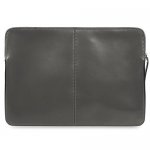 Knomo Laptop Leather Zip Sleeve 12 - кожен (естествена кожа) калъф с цип за MacBook 12 и преносими компютри до 12 инча (тъмносив) 5