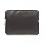 Knomo Laptop Leather Zip Sleeve 12 - кожен (естествена кожа) калъф с цип за MacBook 12 и преносими компютри до 12 инча (тъмносив) 1