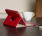 Knomo Premium Leather Folio with Case - луксозен кожен (естествена кожа) калъф и поставка за iPad Air 2 (червен) 8