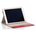 Knomo Premium Leather Folio with Case - луксозен кожен (естествена кожа) калъф и поставка за iPad Air 2 (червен) 9