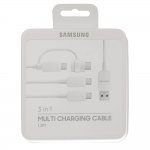 Samsung 3-in-1 Multi Charging Cable EP-MN930 - универсален кабел с MicroUSB и USB-C конектори (бял) 2