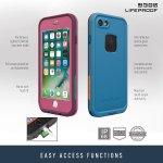 LifeProof Fre Touch ID - ударо и водоустойчив кейс за iPhone 8 Plus, iPhone 7 Plus (син) 3