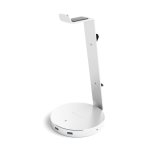 Satechi Aluminium Headphone Stand - дизайнерска алуминиева поставка за слушалки с USB изходи (сребрист) 1
