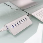 Satechi 7-Port Aluminium Hub - алуминиев 7-портов USB 3.0 хъб за компютри и лаптопи 2