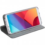 Krusell Malmo 4 Card FolioCase - кожен калъф, тип портфейл и поставка за LG G6 (черен) 2