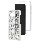 CaseMate Karat Case - дизайнерски кейс с истински перлени и сребърни нишки за Samsung Galaxy S8 Plus (сребрист) 1