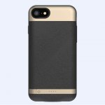 Comma MoreCard 2 Dual Sim Case - кейс с вградена батерия 1300mAh и слот за втора сим карта за iPhone 8, iPhone 7 (черен-златист) 1