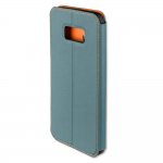 4smarts Flip Case Two Tone - кожен калъф с поставка и отделение за кр. карта за Samsung Galaxy S8 Plus (син) 1