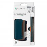 4smarts Flip Case Two Tone - кожен калъф с поставка и отделение за кр. карта за Samsung Galaxy S8 Plus (син) 4