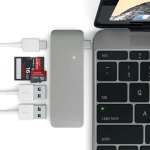 Satechi USB-C Pass Through USB Hub - мултифункционален хъб за свързване на допълнителна периферия за компютри с USB-C (тъмносив) 4