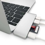 Satechi USB-C Pass Through USB Hub - мултифункционален хъб за свързване на допълнителна периферия за компютри с USB-C (сребрист) 3