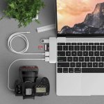 Satechi USB-C USB Hub - мултифункционален хъб за свързване на допълнителна периферия за компютри с USB-C (сребрист) 7
