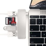 Satechi USB-C USB Hub - мултифункционален хъб за свързване на допълнителна периферия за компютри с USB-C (сребрист) 1
