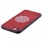 Devia Flower Embroidery Case - дизайнерски кожен кейс с ръчна бродерия за iPhone 8, iPhone 7 (червен) 2