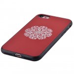 Devia Flower Embroidery Case - дизайнерски кожен кейс с ръчна бродерия за iPhone 8 Plus, iPhone 7 Plus (червен) 3