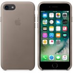 Apple iPhone Leather Case - оригинален кожен кейс (естествена кожа) за iPhone 8, iPhone 7 (светлосив) 2