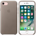 Apple iPhone Leather Case - оригинален кожен кейс (естествена кожа) за iPhone 8, iPhone 7 (светлосив) 6