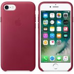 Apple iPhone Leather Case - оригинален кожен кейс (естествена кожа) за iPhone 8, iPhone 7 (светлочервен) 2