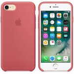 Apple Silicone Case - оригинален силиконов кейс за iPhone 8, iPhone 7 (светлочервен) 5