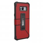 Urban Armor Gear Metropolis - удароустойчив хибриден кейс тип портфейл за Samsung Galaxy S8 Plus (червен) 3