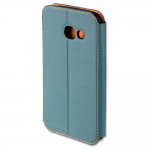 4smarts Flip Case Two Tone - кожен калъф с поставка и отделение за кр. карта за Samsung Galaxy A3 (2017) (син) 1