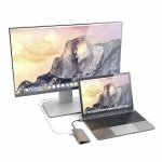 Satechi USB-C Aluminum Multiport Adapter - мултифункционален хъб за свързване на допълнителна периферия за компютри с USB-C (тъмносив) 5