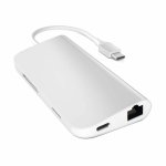Satechi USB-C Aluminum Multiport Adapter - мултифункционален хъб за свързване на допълнителна периферия за компютри с USB-C (сребрист) 2