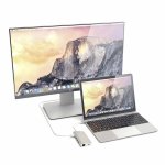 Satechi USB-C Aluminum Multiport Adapter - мултифункционален хъб за свързване на допълнителна периферия за компютри с USB-C (сребрист) 1