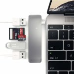 Satechi USB-C USB Hub - мултифункционален хъб за свързване на допълнителна периферия за компютри с USB-C (тъмносив) 4