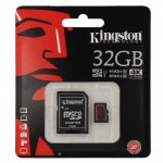 Kingston microSDXC Card 32GB UHS-1 Class U3 - памет карта + SD адаптер (подходяща за GoPro) 1