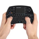 Tecknet Mini Keyboard X331 - мини безжична клавиатура с тъчпад за компютри и мобилни устройства (черен) 3