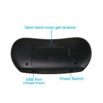 Tecknet Mini Keyboard X331 - мини безжична клавиатура с тъчпад за компютри и мобилни устройства (черен) 5