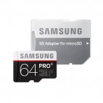 Samsung MicroSDXC Pro Plus 64GB UHS-1 U3 (клас 10) 4K UHD Videos - MicroSDXC памет със SD адаптер за Samsung устройства (подходяща за GoPro) 4
