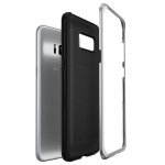 Verus High Pro Shield Case - висок клас хибриден удароустойчив кейс за Samsung Galaxy S8 (черен-сребрист) 3