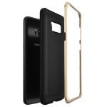 Verus High Pro Shield Case - висок клас хибриден удароустойчив кейс за Samsung Galaxy S8 (черен-златист) 3