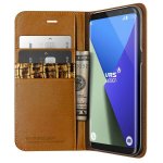 Verus Genuine Leather Diary Case - кожен калъф (естествена кожа), тип портфейл за Samsung Galaxy S8 Plus (кафяв) 1