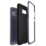 Verus High Pro Shield Case - висок клас хибриден удароустойчив кейс за Samsung Galaxy S8 (черен-лилав) 4
