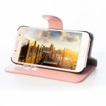 JT Berlin LeatherBook Style Case - хоризонтален кожен (естествена кожа) калъф тип портфейл за Samsung Galaxy A3 (2017)(розов) 3