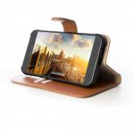 JT Berlin LeatherBook Style Case - хоризонтален кожен (естествена кожа) калъф тип портфейл за Samsung Galaxy A5 (2017) (кафяв) 4