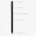 Adonit Dash 2 Stylus with Fine tip - алуминиева професионална писалка за таблети (черен) 5