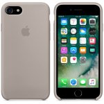 Apple Silicone Case - оригинален силиконов кейс за iPhone 8, iPhone 7 (светлосив) 2